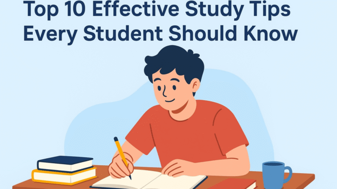 Top 10 Effective Study Tips Every Student Should Know Top 10 Effective Study Tips Every Student Should Know